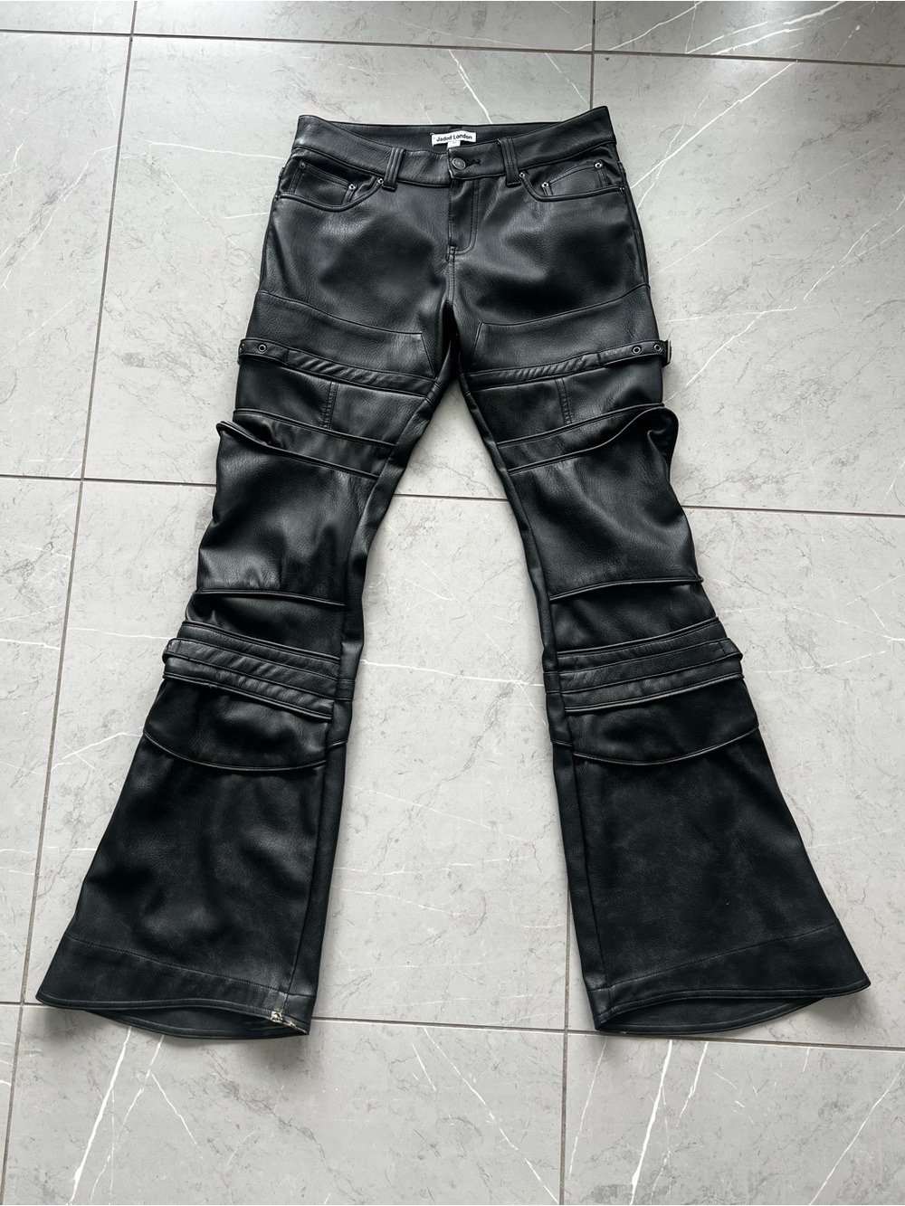 Jaded london leather bootcut jeans size 30, perfect condition!
